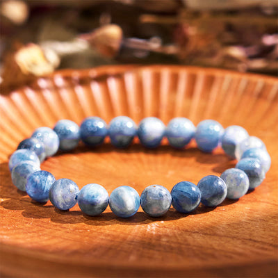 Buddha Stone Various Crystals Malachite Lazurite Lapis Lazuli Hemimorphite Calmness Bracelet - Kyanite(Wrist Circumference: 14-16cm) - image 63