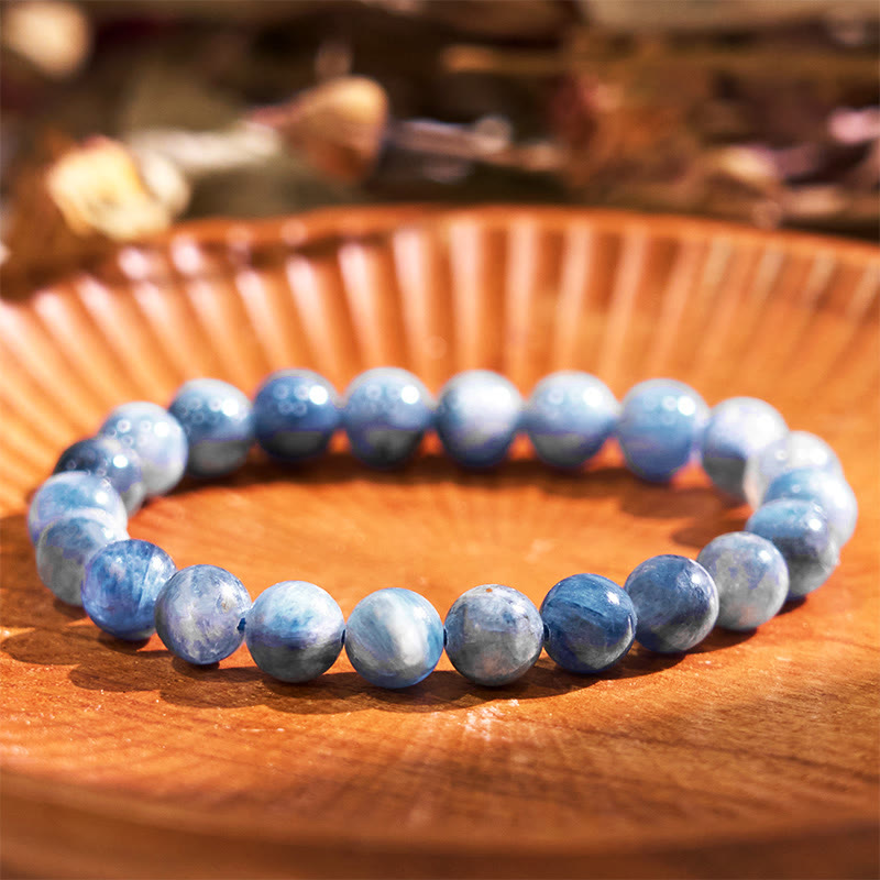 Buddha Stone Various Crystals Malachite Lazurite Lapis Lazuli Hemimorphite Calmness Bracelet - Kyanite(Wrist Circumference: 14-16cm) - image 63