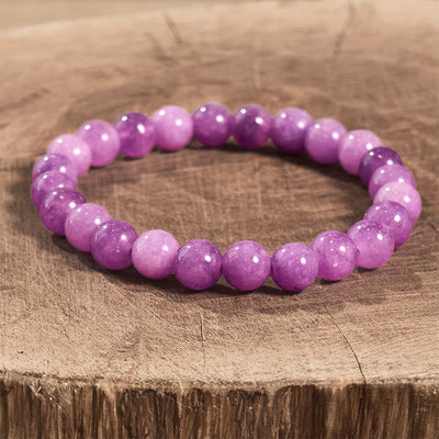 Buddha Stone Various Crystals Malachite Lazurite Lapis Lazuli Hemimorphite Calmness Bracelet - Lepidolite(Wrist Circumference: 14-16cm) - image 83