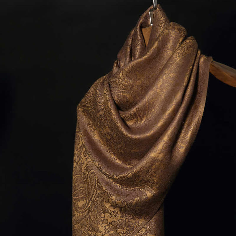 Foviel Tibetischer Cashew Jacquardigalls Schal Frühling Herbst Winter Warm Gemütlicher Schal Wrap