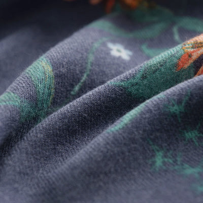 Buddha Stones Tibetan Multiflora Rose Print Pattern Design Shawl Fall Winter Cozy Warm Scarf Wrap - image 5