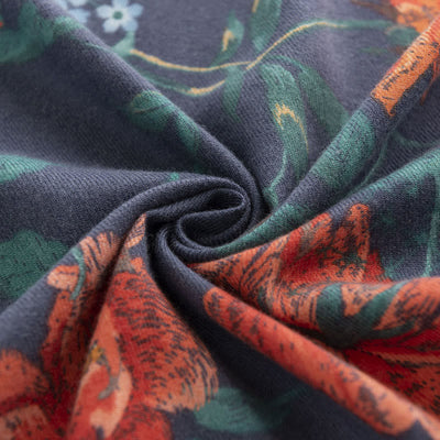 Buddha Stones Tibetan Multiflora Rose Print Pattern Design Shawl Fall Winter Cozy Warm Scarf Wrap - image 4