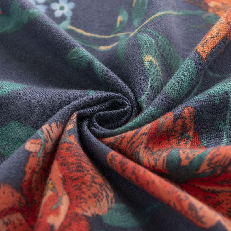 Buddha Stones Tibetan Multiflora Rose Print Pattern Design Shawl Fall Winter Cozy Warm Scarf Wrap - image 4