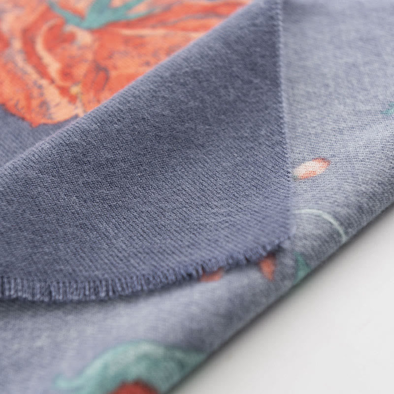 Buddha Stones Tibetan Multiflora Rose Print Pattern Design Shawl Fall Winter Cozy Warm Scarf Wrap - image 7