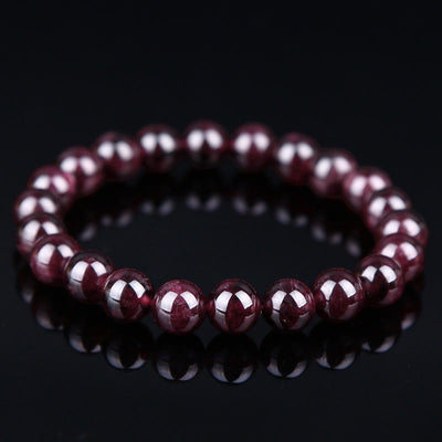Bracelet Passion Foviel en perles de grenat naturel