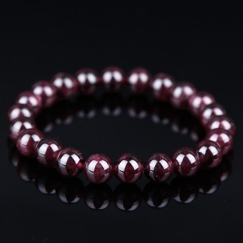 Foviel Natural Garnet Bead Passion Bracelet
