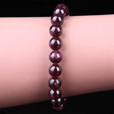 Bracelet Passion Foviel en perles de grenat naturel
