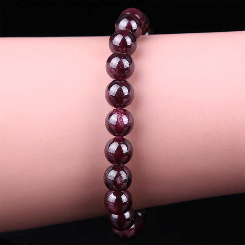 Foviel Natural Garnet Bead Passion Bracelet