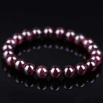 Bracelet Passion Foviel en perles de grenat naturel