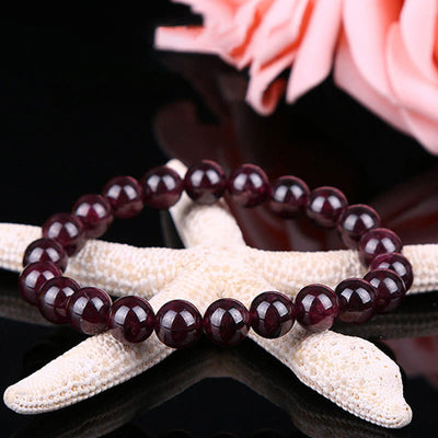 Bracelet Passion Foviel en perles de grenat naturel