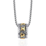 Foviel Tibetan Om Mani Padme Hum Titanium Steel Peace Necklace Pendant