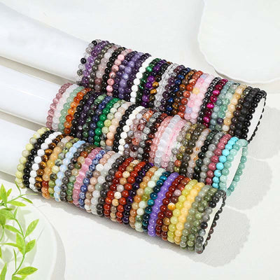 Buddha Stones Various Crystal Stone Amethyst Green Aventurine Rose Quartz Healing Bracelet - image 1