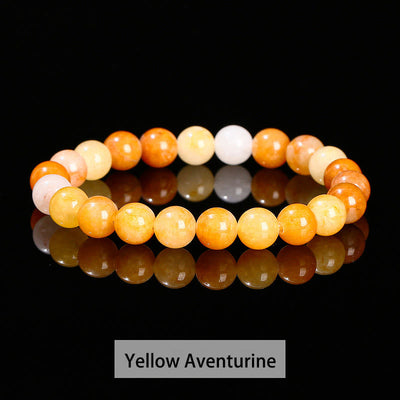 Buddha Stones Various Crystal Stone Amethyst Green Aventurine Rose Quartz Healing Bracelet - Yellow Aventurine - 10mm(Wrist Circumference 14-16cm) - image 14