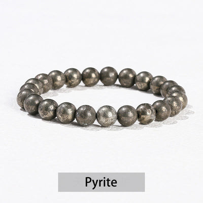 Buddha Stones Various Crystal Stone Amethyst Green Aventurine Rose Quartz Healing Bracelet - Pyrite - 10mm(Wrist Circumference 14-16cm) - image 39