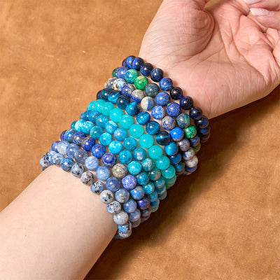 Buddha Stones Let The Past Go Blue Series Calm Tranquility Bracelet Bracelet BS 2