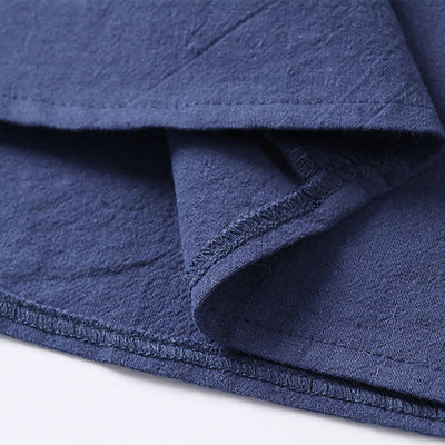 Chemise pour homme Foviel unie à manches trois-quarts et un bouton