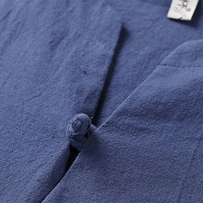 Chemise pour homme Foviel unie à manches trois-quarts et un bouton