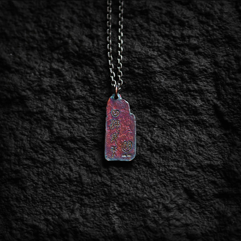 Buddha Stones 999 Sterling Silver 24k Gold Waves Sun Balance Necklace Pendant Necklaces & Pendants BS 6