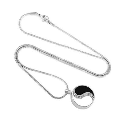 Foviel Yin Yang Titanium Stahl Harmony Halskette Anhänger