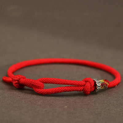 Bracelet chance Foviel fil rouge en argent sterling 925 et pièce en argent sterling 999