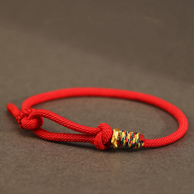 Bracelet chance Foviel fil rouge en argent sterling 925 et pièce en argent sterling 999
