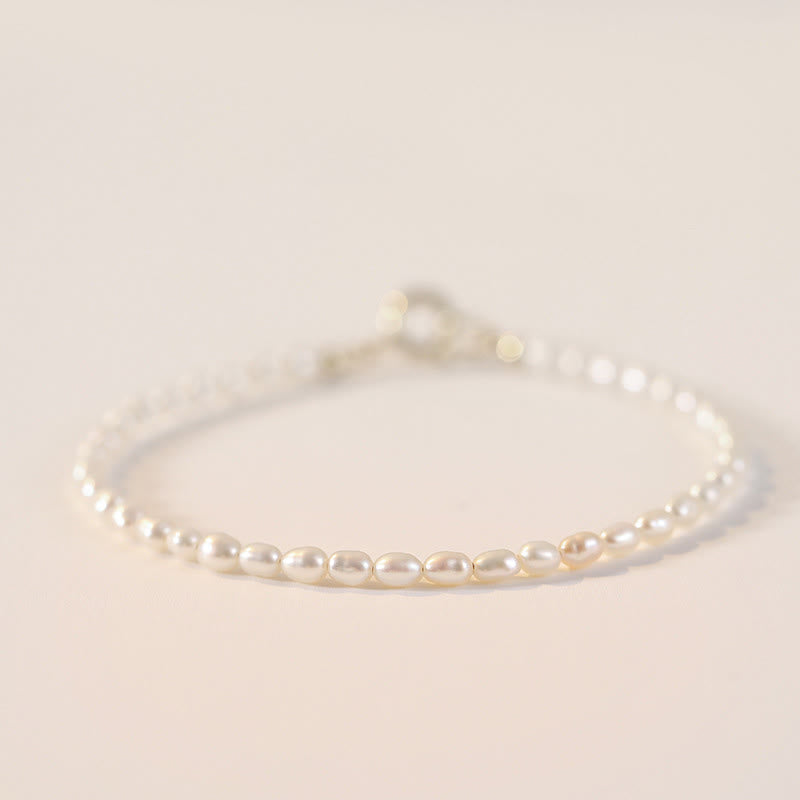 Bracelet de sagesse Foviel en perles naturelles ultra-fines de 2 mm, en cuivre plaqué or 14 carats
