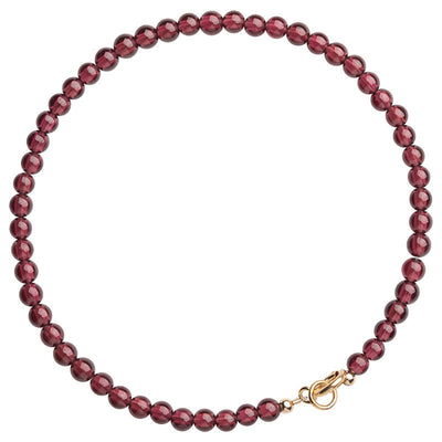 Foviel 3mm Natural Small Garnet Ultra-Thin Beads Protection Bracelet