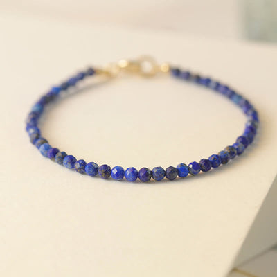 Buddha Stones Small Lazurite Ultra-Thin Beads Balance Bracelet - image 9