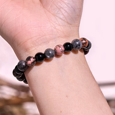 Buddha Stone Various Crystals Malachite Lazurite Lapis Lazuli Hemimorphite Calmness Bracelet - image 163