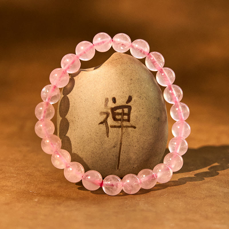 Buddha Stones Rose Quartz Healing Energy Bracelet - image 1