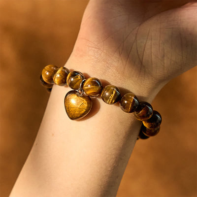 Foviel Various Crystal Green Aventurine Love Heart Balance Bracelet