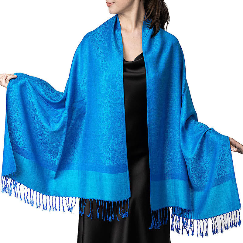 Foviel Tibetischer Cashew Jacquardigalls Schal Frühling Herbst Winter Warm Gemütlicher Schal Wrap