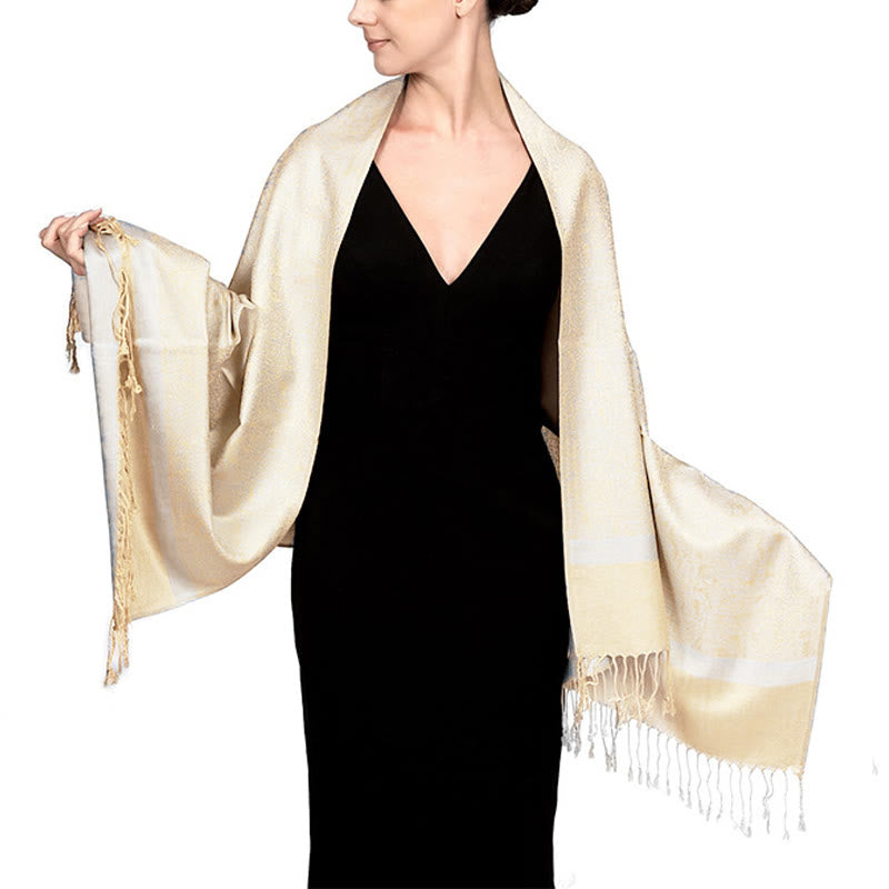Foviel Tibetischer Cashew Jacquardigalls Schal Frühling Herbst Winter Warm Gemütlicher Schal Wrap