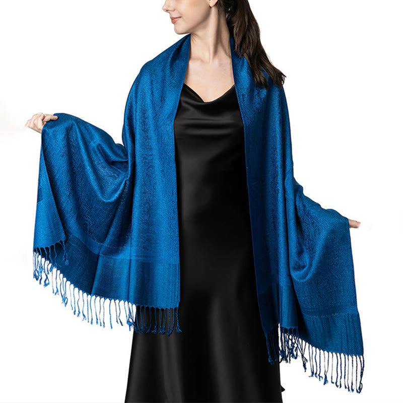 Foviel Tibetischer Cashew Jacquardigalls Schal Frühling Herbst Winter Warm Gemütlicher Schal Wrap