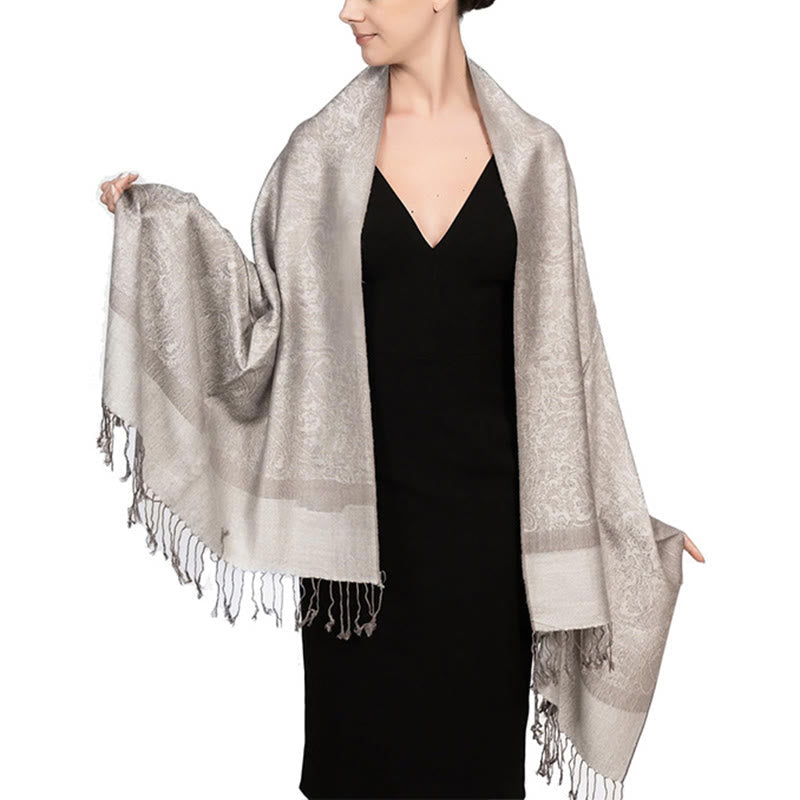 Foviel Tibetischer Cashew Jacquardigalls Schal Frühling Herbst Winter Warm Gemütlicher Schal Wrap