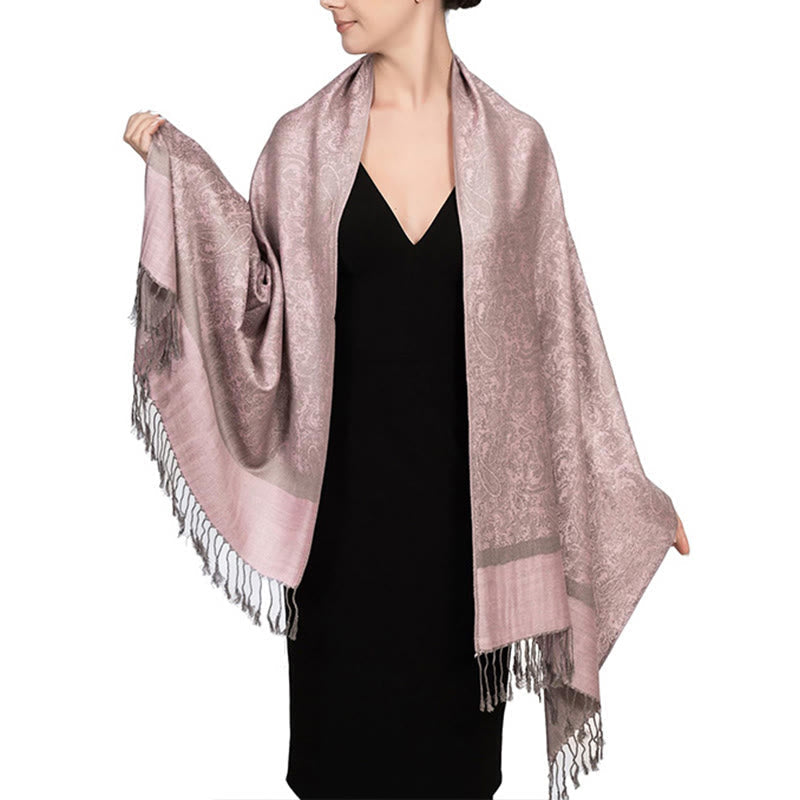 Foviel Tibetischer Cashew Jacquardigalls Schal Frühling Herbst Winter Warm Gemütlicher Schal Wrap