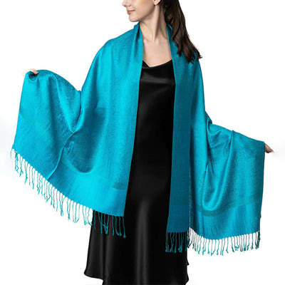 Foviel Tibetischer Cashew Jacquardigalls Schal Frühling Herbst Winter Warm Gemütlicher Schal Wrap