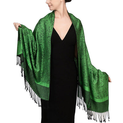 Foviel Tibetischer Cashew Jacquardigalls Schal Frühling Herbst Winter Warm Gemütlicher Schal Wrap