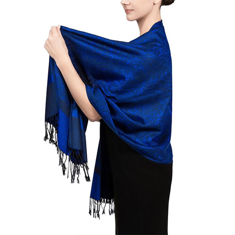 Foviel Tibetischer Cashew Jacquardigalls Schal Frühling Herbst Winter Warm Gemütlicher Schal Wrap