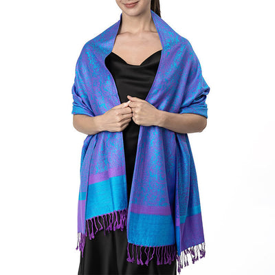Foviel Tibetischer Cashew Jacquardigalls Schal Frühling Herbst Winter Warm Gemütlicher Schal Wrap