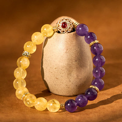 Foviel Citrine Amethyst Pleasure Bracelet