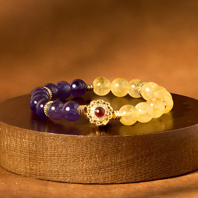 Foviel Citrine Amethyst Pleasure Bracelet