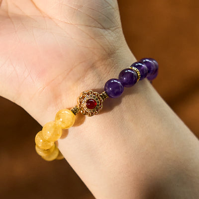 Foviel Citrine Amethyst Pleasure Bracelet