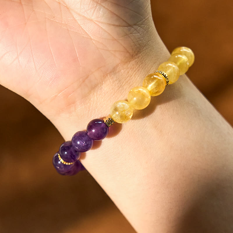 Foviel Citrine Amethyst Pleasure Bracelet