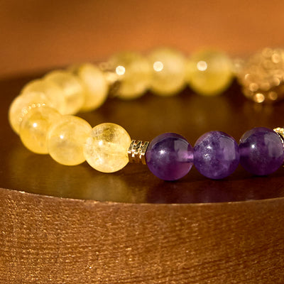 Foviel Citrine Amethyst Pleasure Bracelet
