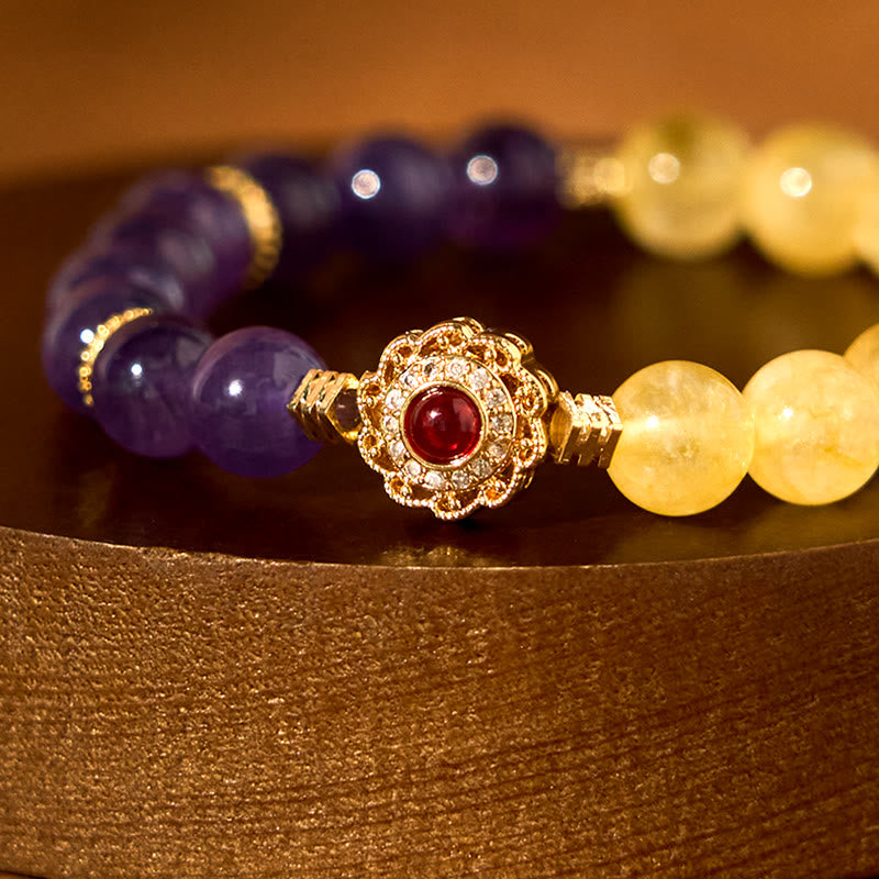 Foviel Citrine Amethyst Pleasure Bracelet