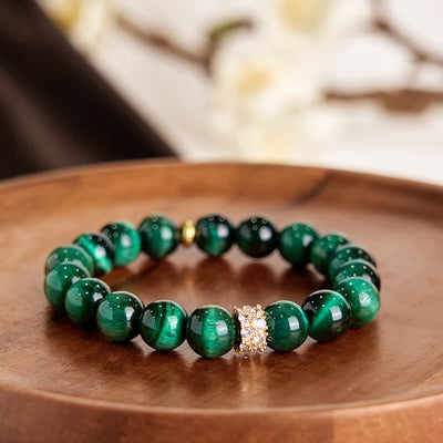 Foviel Grüne Tigerauge positive Armband
