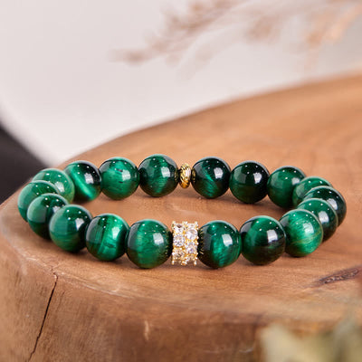 Foviel Grüne Tigerauge positive Armband