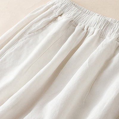 Buddha Stones Casual Plain Color Side Pleats Rayon Women's Wide Leg Pants With Pockets - image 13