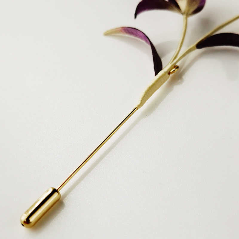 Foviel Handgefertigt Velvet Blume Mulberry Seide Orchidee Blume Brosche